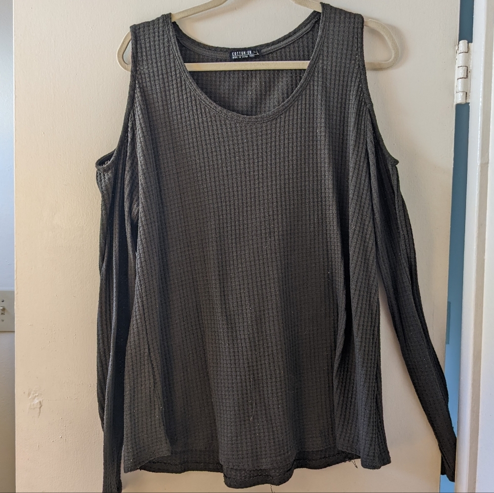 Cotton On knit cold shoulder top